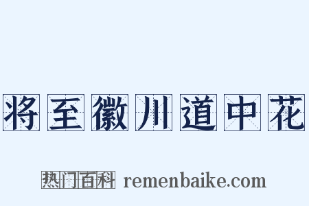 将至徽川道中花是什么意思的图片